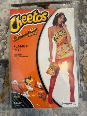 Cheetos Flamin' Hot Graphic Dress Costume - Orange